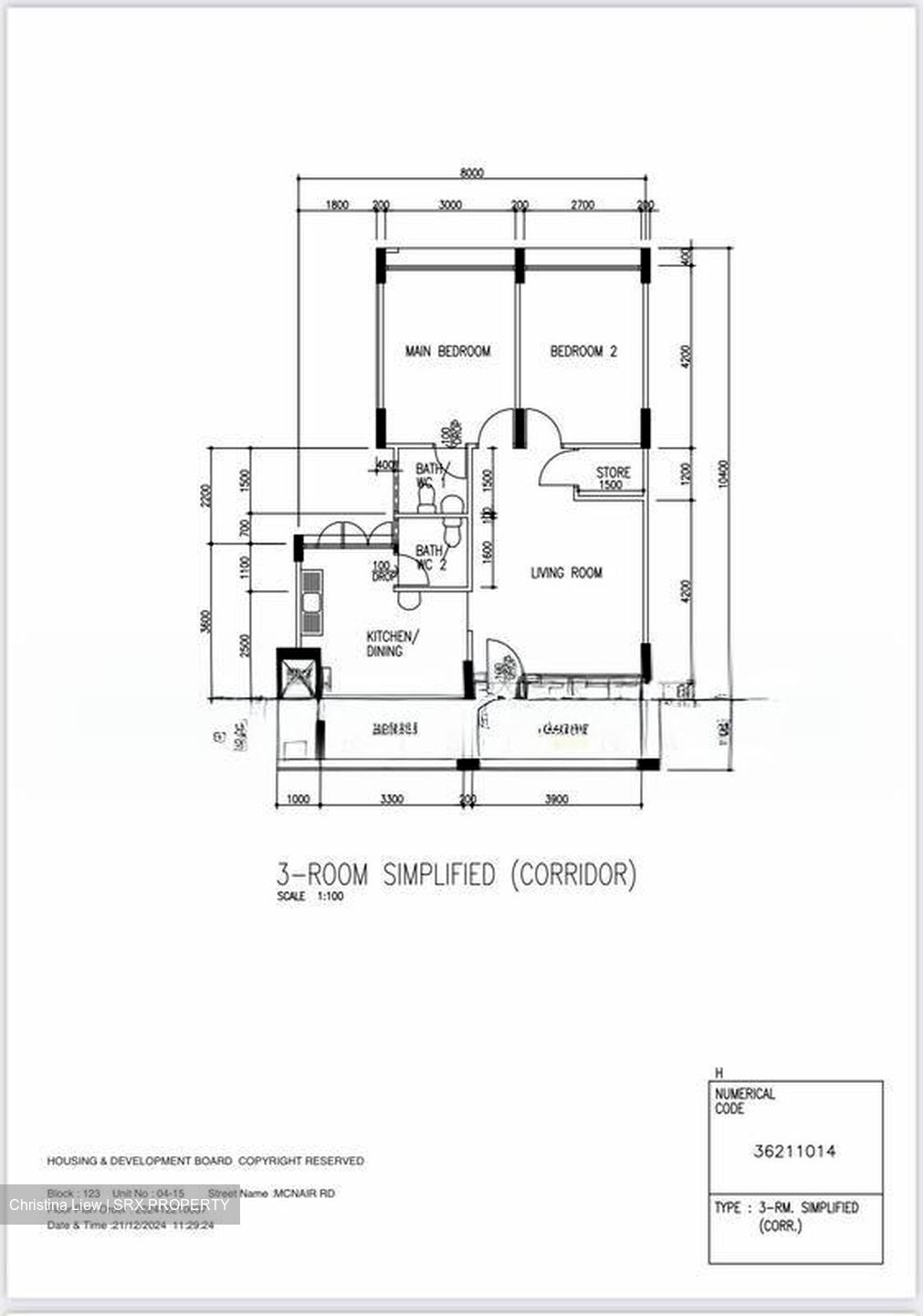 Blk 123 Mcnair Spring (Kallang/Whampoa), HDB 3 Rooms #505023261